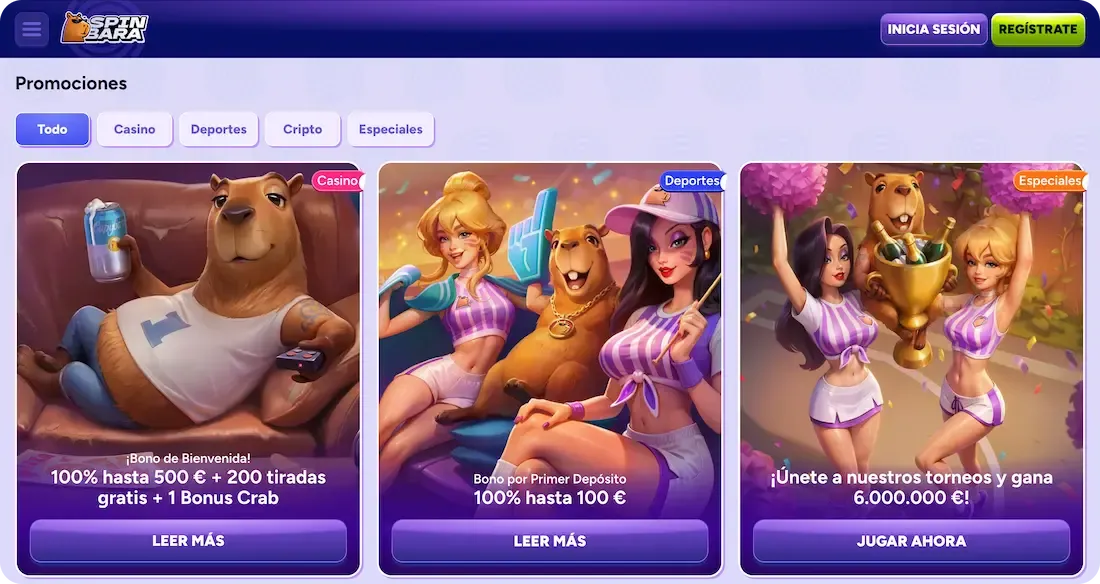 bonos del casino spinbara