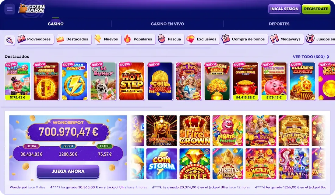 juegos del casino spinbara