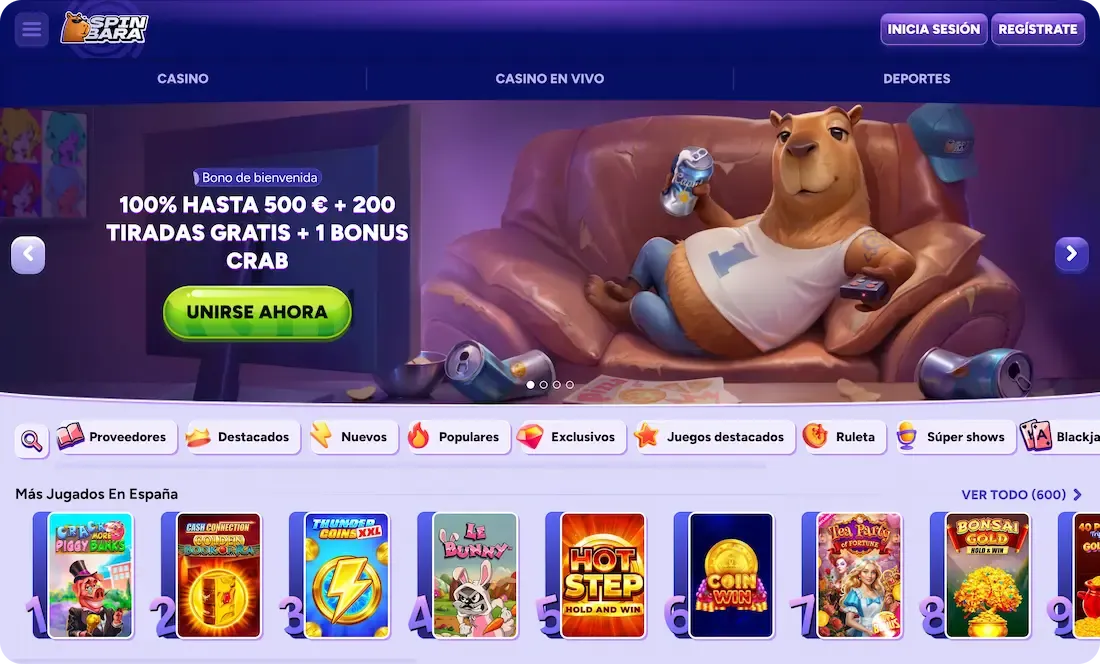sitio web del casino spinbara
